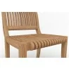 Hi Teak Furniture Clement Teak Outdoor Side Chair - Seat Close-up - Hi Teak Furniture Clement Teak Outdoor Side Chair - Seat Close-up
