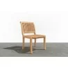 Hi Teak Furniture Clement Teak Outdoor Side Chair - Angled - Hi Teak Furniture Clement Teak Outdoor Side Chair - Angled