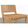 Hi Teak Furniture Clement Teak Outdoor Side Chair - Close-up - Hi Teak Furniture Clement Teak Outdoor Side Chair - Close-up