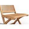Hi Teak Furniture Florence Teak Folding Side Chair - Seat Cloe-up