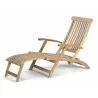 Hi Teak Furniture Adelle Teak Folding Outdoor Deck Chair Lounge - Angled - Hi Teak Furniture Adelle Teak Folding Outdoor Deck Chair Lounge - Angled