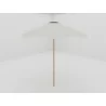 Hi Teak Furniture Marche 118" Diameter Teak Outdoor Umbrella in White - Front - Hi Teak Furniture Marche 118" Diameter Teak Outdoor Umbrella in White - Front