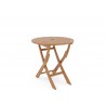 Hi Teak Furniture Abel 47.25 inch Dia Round Teak Outdoor Dining Table - Angled View