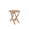Hi Teak Furniture Abel 47.25 inch Dia Round Teak Outdoor Dining Table - Angled View - Hi Teak Furniture Abel 47.25 inch Dia Round Teak Outdoor Dining Table - Angled View