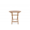 Hi Teak Furniture Abel 47.25 inch Dia Round Teak Outdoor Dining Table - Side View