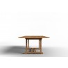 Hi Teak Furniture Belmont Rectangular Teak Outdoor Dining Table with Built-In Extension - Side