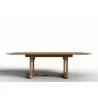 Hi Teak Furniture Belmont Rectangular Teak Outdoor Dining Table with Built-In Extension - Front and Extended - Hi Teak Furniture Belmont Rectangular Teak Outdoor Dining Table with Built-In Extension - Front and Extended