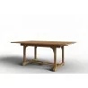Hi Teak Furniture Belmont Rectangular Teak Outdoor Dining Table with Built-In Extension - Angled  - Hi Teak Furniture Belmont Rectangular Teak Outdoor Dining Table with Built-In Extension - Angled 