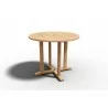 Hi Teak Furniture Perryn Round Teak Outdoor Side Folding Table - Front - Hi Teak Furniture Perryn Round Teak Outdoor Side Folding Table - Front