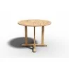 Hi Teak Furniture Perryn Round Teak Outdoor Side Folding Table - Angled - Hi Teak Furniture Perryn Round Teak Outdoor Side Folding Table - Angled