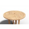 Hi Teak Furniture Perryn Round Teak Outdoor Side Folding Table - Top Angled
