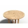 Hi Teak Furniture Perryn Round Teak Outdoor Side Folding Table - Top Angled - Hi Teak Furniture Perryn Round Teak Outdoor Side Folding Table - Top Angled