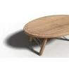 Hi Teak Furniture Daniele Teak Outdoor Table - Top Angled Close-up - Hi Teak Furniture Daniele Teak Outdoor Table - Top Angled Close-up