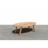 Hi Teak Furniture Daniele Outdoor Teak Oval Coffee Table - Angled