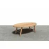 Hi Teak Furniture Daniele Outdoor Teak Oval Coffee Table - Angled - Hi Teak Furniture Daniele Outdoor Teak Oval Coffee Table - Angled