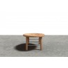 Hi Teak Furniture Daniele Outdoor Teak Oval Coffee Table - Side