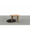 Hi Teak Furniture Daniele Outdoor Teak Oval Coffee Table - Side - Hi Teak Furniture Daniele Outdoor Teak Oval Coffee Table - Side