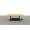 Hi Teak Furniture Daniele Outdoor Teak Oval Coffee Table - Front - Hi Teak Furniture Daniele Outdoor Teak Oval Coffee Table - Front