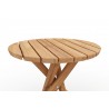 Hi Teak Furniture Fleur Teak Outdoor Side Table - Tabletop Close-up