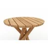 Hi Teak Furniture Fleur Teak Outdoor Side Table - Tabletop Close-up - Hi Teak Furniture Fleur Teak Outdoor Side Table - Tabletop Close-up