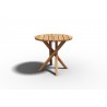 Hi Teak Furniture Fleur Teak Outdoor Side Table - Top Angled