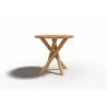 Hi Teak Furniture Fleur Teak Outdoor Side Table - Front - Hi Teak Furniture Fleur Teak Outdoor Side Table - Front