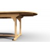Hi Teak Furniture Amelie Oval Teak Outdoor Dining Table with Built-In Extension - Edge 