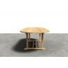 Hi Teak Furniture Amelie Oval Teak Outdoor Dining Table with Built-In Extension - Side 