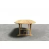 Hi Teak Furniture Amelie Oval Teak Outdoor Dining Table with Built-In Extension - Side  - Hi Teak Furniture Amelie Oval Teak Outdoor Dining Table with Built-In Extension - Side 