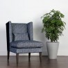 Sunpan Kenzo Lounge Chair in Fuego Navy - Abbington Navy - Lifestyle