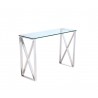 Brooke Console With Clear Glass Anf Stainless Steel Base