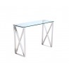 Brooke Console With Clear Glass Anf Stainless Steel Base