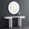 Delaney Console In High White - Lifestyle
