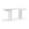 Delaney Console In High White - Angled