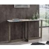 Whiteline Modern Living Nola Console With 6mm Glass + 6mm Ceramic White In Black & Gold Marbolized Top And Bronze Brushed Metal Base - Lifestyle 2