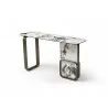 Whiteline Modern Living Kora Console With 8mm Glass - Angled - Whiteline Modern Living Kora Console With 8mm Glass - Angled