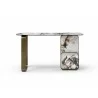 Whiteline Modern Living Kora Console With 8mm Glass - Front - Whiteline Modern Living Kora Console With 8mm Glass - Front