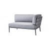 Cane-Line Conic 2-Seater Sofa, Right Module -Light Grey