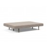 Innovation Living Conlix Sofa Bed Smoked Oak - Codufine Beige - Fully Folded Angled View
