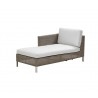 Cane-Line Connect Chaise Lounge Module Sofa, Right- white