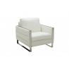 J&M Furniture Constantin Light White Chair Side View