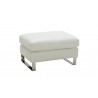 J&M Furniture Constantin Light White Ottoman Side View