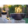 The Outdoor Plus 27" Sedona Hammered Copper Fire Bowl outdoor