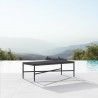 Azzurro Living Corsica Coffee Table With Matte Charcoal Aluminum Frame And Honed Absolute Black Marble - Lifestyle