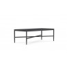 Azzurro Living Corsica Coffee Table With Matte Charcoal Aluminum Frame And Honed Absolute Black Marble - Side Angled