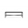 Azzurro Living Corsica Coffee Table With Matte Charcoal Aluminum Frame And Honed Absolute Black Marble - Front