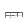 Azzurro Living Corsica Coffee Table With Matte Charcoal Aluminum Frame And Honed Absolute Black Marble - Angled