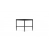 Azzurro Living Corsica Side Table in Matte Charcoal Aluminum - Side Angled