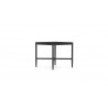 Azzurro Living Corsica Side Table in Matte Charcoal Aluminum - Angled