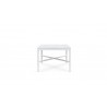 Azzurro Living Corsica Coffee Table With Matte White Aluminum Frame And Honed Carrara Marble - Sie